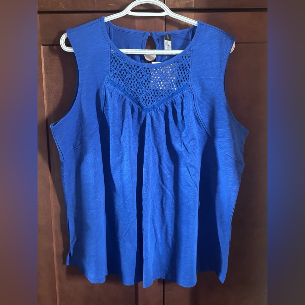 3 for $30. Denver Hayes Royal Blue Sleeveless Blouse